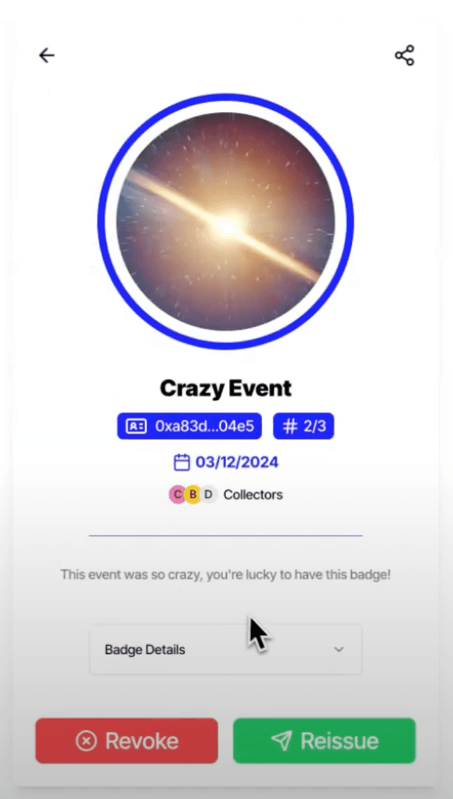 3. View badge details